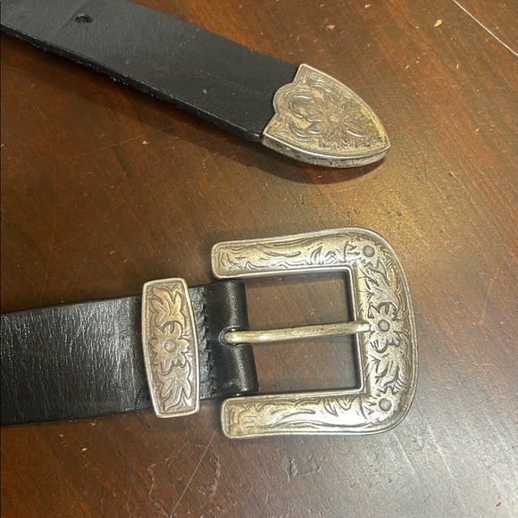 BRAVE Leather Black Western Belt Women’s Size 28 - Picture 5 of 16